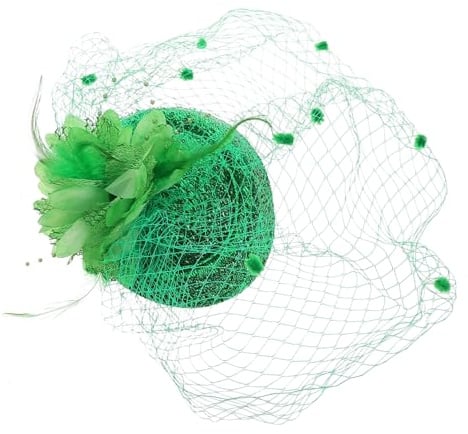 Grüne Haarspange mit Glitzer, Vintage Fascinator für St Patrick's Day