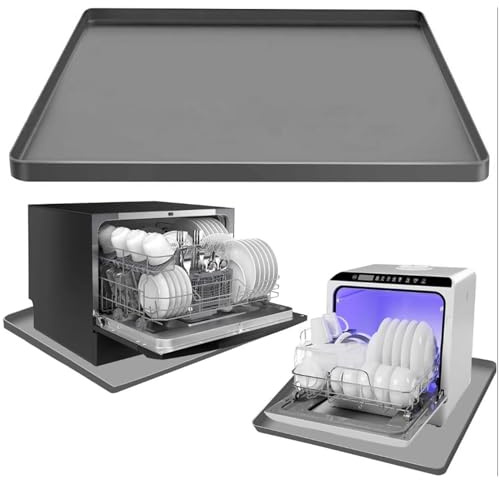 HDOYTXXM Bac de vidange en silicone pour lave-vaisselle avec bords surélevés plateau pour fuite bac en silicone pour machine à laver et sèche-linge