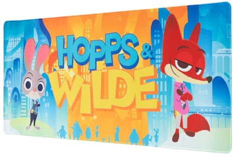 GRUPO ERIK | Tapis de Bureau Disney Zootopie 2 | Tapis de Souris XXL Gamer | Accessoire de Bureau Imperméable avec Base Antidérapante | Tapis de Bureau Décoratif pour Gaming et Télétravail