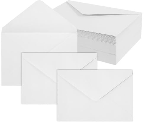 100 Stück 19 × 13 cm Briefumschläge Weiß Umschläge ohne Fenster | Briefumschläge Kraftpapier für Briefe Grußkarten Einladungen Geburtstagskarten Weihnachtskarten