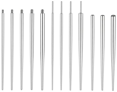 Tucnoeu 12pcs Piercing Einführhilfe Set - Edelstahl Piercing Nadel - Einführhilfe Zubehör Für Ohr, Nase, Lippe, Nabel