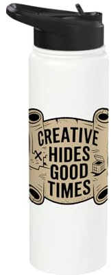 Creative Hides Good Times Geocache Hunting And Geocaching Stainless Steel Insulated Water Bottle