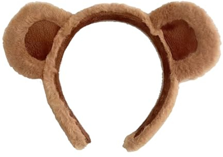 HQRKOTM 1 Stück Bären Ohren Haarreif, Bärenohren Stirnband Party Kopfbedeckung, Süße Bär Ohren Gefüllte Haarreifen, Tier Haarschmuck für Karneval Halloween Motto Party