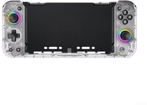 Wireless Pro Controller für Nintendo Switch/: Ergonomisches Gamepad in voller Größe mit RGB-Lichtern, Turbo-Funktion, programmierbare Tasten, 6-Achsen-Gyro-Bewegungssensor (transparentes Schwarz)