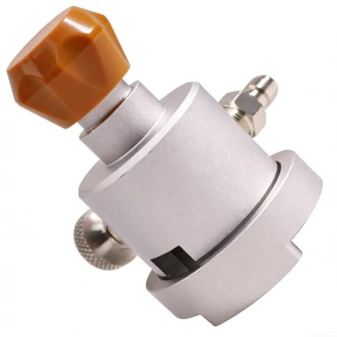 CashMuch Adapter für Sodawasser-Zylinder-Adapter mit Druckentlastungsventil und Schnellanschluss – Nachfüllset für Kohlensäure-Maschinen, Großtanks 7 cm, Metall, Silber (B)