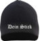 HB_Druck Beanie mit Wunschtext - Altdeutsch - Bestickt - Mütze Strickmütze Stickfarbe: Weiss