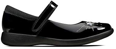 Clarks Etch Spark Toddler Patent Shoes in Black Patent Narrow Fit Size 8½
