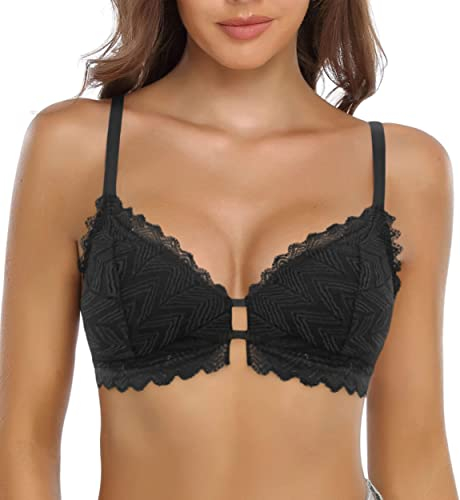 SHEKINI Damen BHS Spitzen BH ohne Bügel für Damen Abnehmbare Gepolstert Elegant Soft Bra