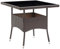 vidaXL Mesa de Comedor de Jardín Muebles de Cocina Salón Sala de Estar Hogar Casa Robusto Estable Duradera Bonita Decoración Ratán Sintético Marrón