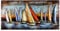 Metallbild Segelregatta 3D Bild 140x70 cm Wandbild Relief Unikat Segelboot Motiv handgefertigt