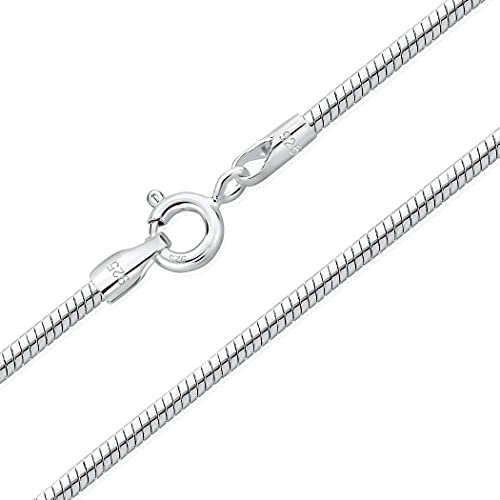 DTPsilver Snake Necklace - Catenina Argento Donna - Collana Argento 925 Uomo - Collana Serpente - Catenina Argento Uomo - Catenina Donna Argento 925 - Spessore 2 mm - Lunghezza 45 cm