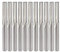 Bestgle 10pcs 1/8 Shank Straight Router Bit Set Flush Trim Bits CNC End Mill Bits Set for Wood MDF PCB, 2 Flutes, 17mm Cutting Length (3.175 x 17mm)