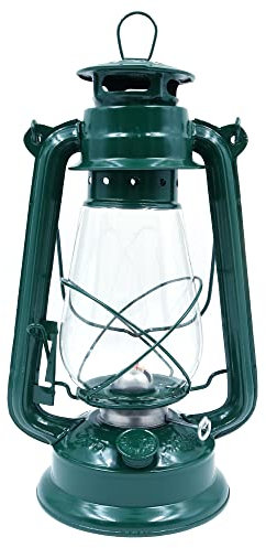 CENPEK 30 cm Vintage-Sturmlaterne, Öllampe, brennende Laterne, Retro-Kerosinlampen, klassische Öllampe, Tischlaternen für Haus, Garten, Camping, Citronella – Grün