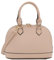 FashionPuzzle Saffiano Classic Dome Satchel mit Reißverschluss, nude, Einheitsgröße