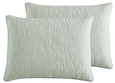 Tommy Bahama | Costa Sera Collection | 100% weich gebürstete Baumwolle, vorgewaschen für Weichheit, 2er-Pack, Standard-Kissenbezug für Schlafzimmerdekoration, Standard, grün