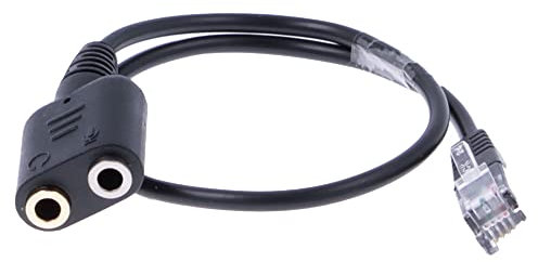 Adaptateur RJ9 vers double jack 3.5 mm femelle pour la connexion des écouteurs
