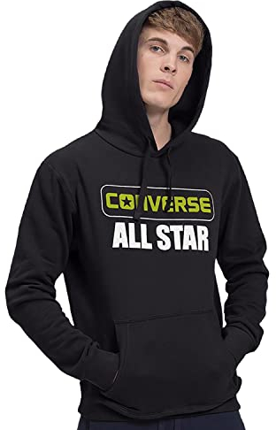 Converse Herren All Star Hoodie Sweatshirt 10023305 schwarz, Bekleidungsgröße:L