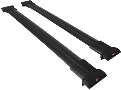 Apline Kompatibel mit Jeep Grand Cherokee 2 (WJ) 1999-2004 Fly Model Relingträger Dachträger Auto Gepäckträger Schwarz Aluminium 2 Stangen