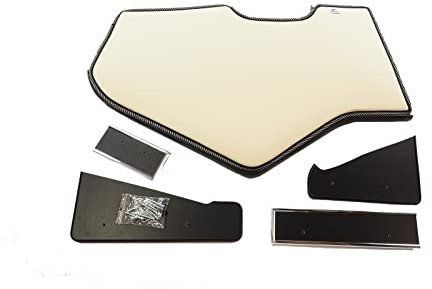 KRAM-TRUCK Housse De Tablette De Tableau De Bord pour Camion Cockpit TV Rack Compatible avec Man TGX 2021 Et Plus Récent 10 Mm Mousse Simili Cuir Durable Résistant À l'usure Beige Clair