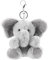 Apricot Lamb–Süßer gefüllter Elefant Schlüsselanhänger 10 cm – Elefant Kuscheltieranhänger mit Schlüsselring, Schlüsselbund & Schlüsselhalter– Elephant Schultütenanhänger(grau)