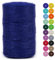 LEREATI Cuerda de Yute 2mm x 200m, Hilo de Yute Cuerda Yute Natural, Cordel Fina Cuerda Huerto, Hilo de Cañamo para Floristería Manualidades Jardín Envolver Regalos Decoración Navideña (Azul Real)