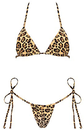 Selente Love & Fun Séduisant Micro-Bikini léopard, S-M
