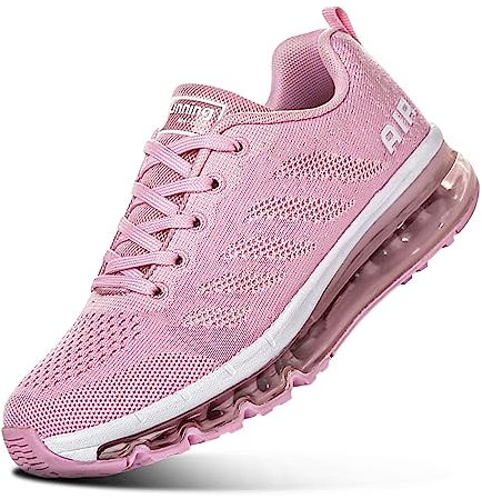 Sumateng Air Basket Homme Femme Running Walking Fitness Respirant Mesh Chaussures Sneakers Homme Femme Baskets Athlétique 833 Pink 35 EU