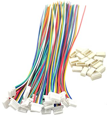 Lot de 20 paires de mini connecteurs de câble micro 6 broches JST SH 1,0 mm, connecteur mâle femelle à 6 broches avec câbles de 150 mm 26 AWG, pour bandes LED, jouets télécommandés, piles