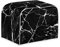 Kuiaobaty 2 Slice Toaster Cover Black Marble Texture,Bread Maker Cover Dustproof Caps for Two Slice Toaster Kitchen Appliance,S