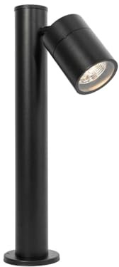Qazqa - Modern Außenleuchte I Sockelleuchte schwarz 45 cm AR70 verstellbar IP44 - Solo I Außenbeleuchtung - Edelstahl Länglich - LED geeignet GU10