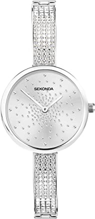 Sekonda Celeste Starlet Ladies 31mm Quartz Watch in Silver with Analogue Display, and Silver Brass Strap 40594