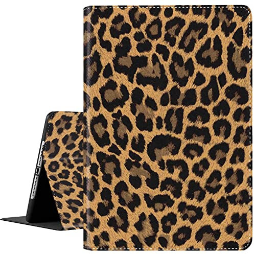 Für iPad 9.,8.,7. Generation (2021/2020/2019) 10.2 Zoll,iPad Air 10.5 Zoll 2019,iPad Pro 10.5 Zoll Hülle, verstellbarer Ständer, mit automatischer Wake/Sleeve p-Funktion, Leopardenmuster