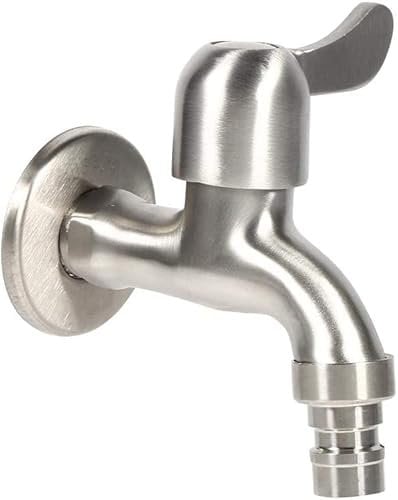 LATRAT 304 rubinetto da giardino in acciaio inox, esterno montato a parete adattatore rubinetto per giardino balcone mop lavandino