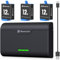 Powerextra Replacement Go Pro Hero 12/11/10/9 Battery 3 Pack 2250mAh,go pro hero 10 battery and 3-Channel Type-C/USB Quick Charger,Compatible for Go pro Hero 8/9/10 Camera(Comprehensive upgrade)