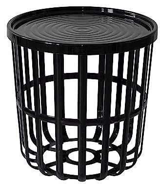 BranQ - Home essential, Designer-, funktionaler und moderner Kaffeetisch Zen, aus hochwertigem BPA-freiem ABS-Kunststoff, mit abnehmbarem Bezug, Schwarz