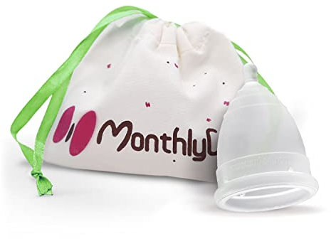 MonthlyCup - Coupe menstruelle fabriquée en Suède | Taille Mini | pour les premières années de la période | Réutilisable | 100% silicone médical