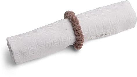 Én Gry & Sif Serviettenringe im Scandi-Stil | Hand-Made, fair-traide, Serviettenringe aus Filz, Filzkugeln | 4er-Set, Lavendel