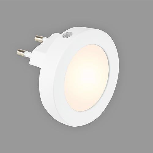BRILONER – LED Nachtlicht Steckdose, Stilllicht Baby, Steckdosenlampe mit Lichtsensor für Kinderzimmer und Flur, Nachtlampe, Warmweißes Licht