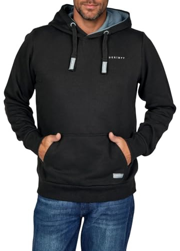 DENIMFY Hoodie Herren Regular Fit DFBenno Kapuzenpullover Pullover | Beige Grau Blau Navy Schwarz S M L XL XXL 3XL 4XL 5XL