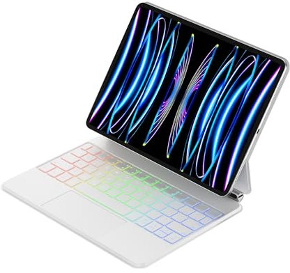 HANGNAYONE Funda con Teclado Magic Keyboard para iPad Pro 11 Pulgadas (4ª/3ª/2ª/1ª) Gen 2022,iPad Air 5ª&4ª Generación,Trackpad Multi-Touch de precisión,Retroiluminado, Magnético