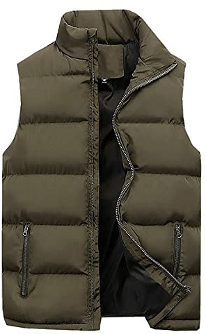 Generisch Weste Herren Outdoor, Jacke Herbst Reißverschluss Regelmäßige Mit Vielen Taschen Outdoor Softshell Steppweste Gaastra Schwarze Daunen Leichte Männer Fleece (6XL, Armeegrün)