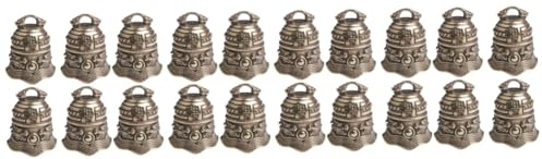 EXCEART 20 Stück Messing-Glocken-Anhänger Schlüsselanhänger Für Schlüssel Retro-Schlüsselanhänger Dekor Vintage-Kupfer Kuhglocke Laute Glocke Antike Hängeglocke