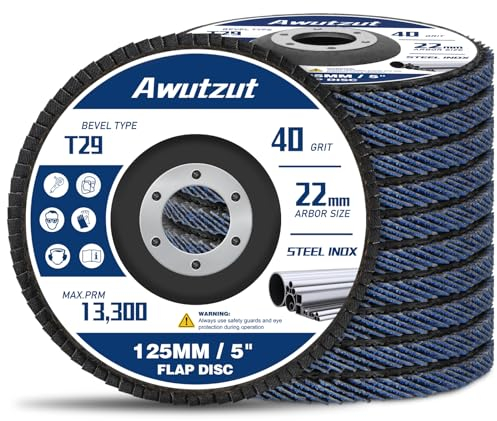 Dischi lamellari 125mm Grana 40 per Smerigliatrice il Ferro Legno Dischi Abrasivi 10 Pezzi