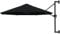 Gecheer Wall-Mounted Cantilever Parasol Umbrella Garden Parasol Sun Shade Shelter Canopy for Outdoor, Garden, Patio, Beach with Metal Pole 300 cm Black