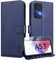 UITUIM Coque pour Samsung Galaxy A53 5G Coque Etui Portefeuille Cuir avec Verre Trempé Protection Écran Porte Carte Rabat Clapet Flip Case Étui Cover Housse Etui pour Samsung Galaxy A53 5G,Bleu