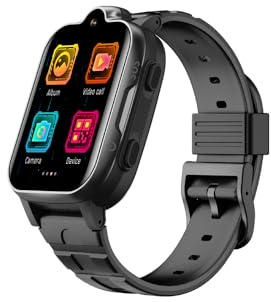 EKO ! Montre Connectée 4G Enfant Modèle Callisto, Smartwatch pour Filles garçons avec Appel, GPS, Fonction SOS,Jeux Educatifs, Etanche IP67, Montre Intelligente Enfants (Noir)