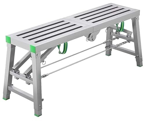 KJHYYPP Scala per Piattaforma di Lavoro Regolabile, Scala in Alluminio Pieghevole Portatile, Piattaforma per ponteggi di capacità, Scala per Piattaforma di Lavoro in Alluminio (40 * 160cm)