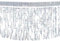 QUARKZMAN 10 Yards Pailletten Fransen Bordüre 6.3 Breit Quaste Fransen Nähen Bordüre Band Polyester für Heimwerker Basteln Nähen Vorhang Kissen Kleid Kleidung Verzierung Silber