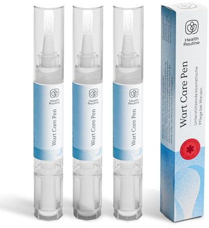 Health Routine Wart Care Pen 3er Pack — Hautpflege Stift, Mit Teebaumöl, Salicylsäure, und Rizinusöl für kosmetische Hautpflege