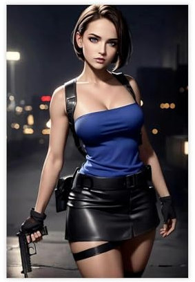 CSESTCGN Poster Resident Evil Jill Valentine, 12 Leinwand-Poster, Schlafzimmer, Dekoration, Landschaft, Büro, Raumdekoration, Geschenk, 30 x 45 cm